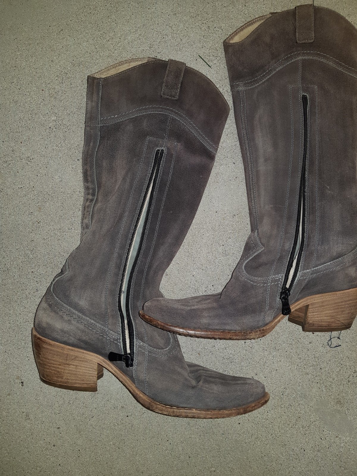 suède Western laarzen mt 39, Hoge laarzen, Vero Cuoio, Ophalen of Verzenden, Grijs