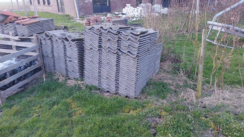 Beton dakpannen, Doe-het-zelf en Verbouw, Dakpannen en Dakbedekking, Ophalen, Gebruikt, Steen of Klei, 15 m² of meer
