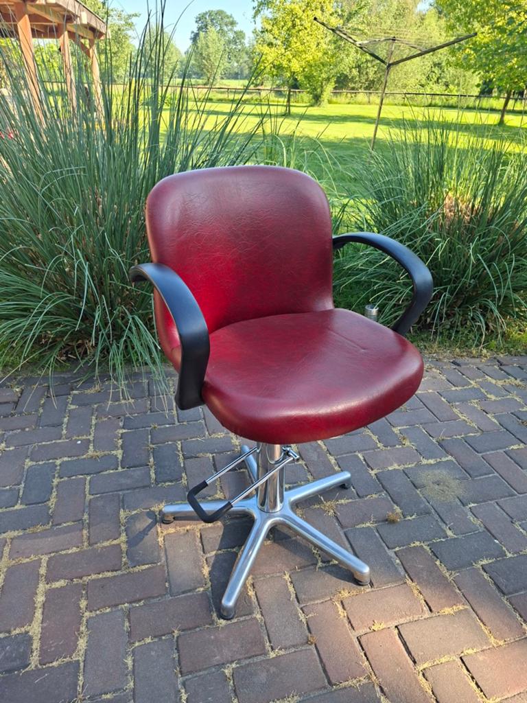 Vintage Kapper Barber Stoel, Gebruikt, Ophalen of Verzenden, Eén, Leer