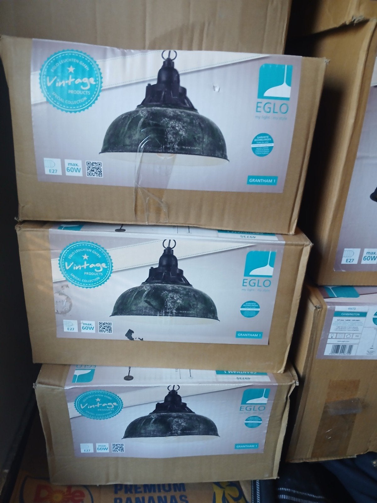 EGLO Grantham 1 Vintage Hanglamp E27 max 60W, Nieuw, Vintage, Industrieel, Metaal, E27 (groot)