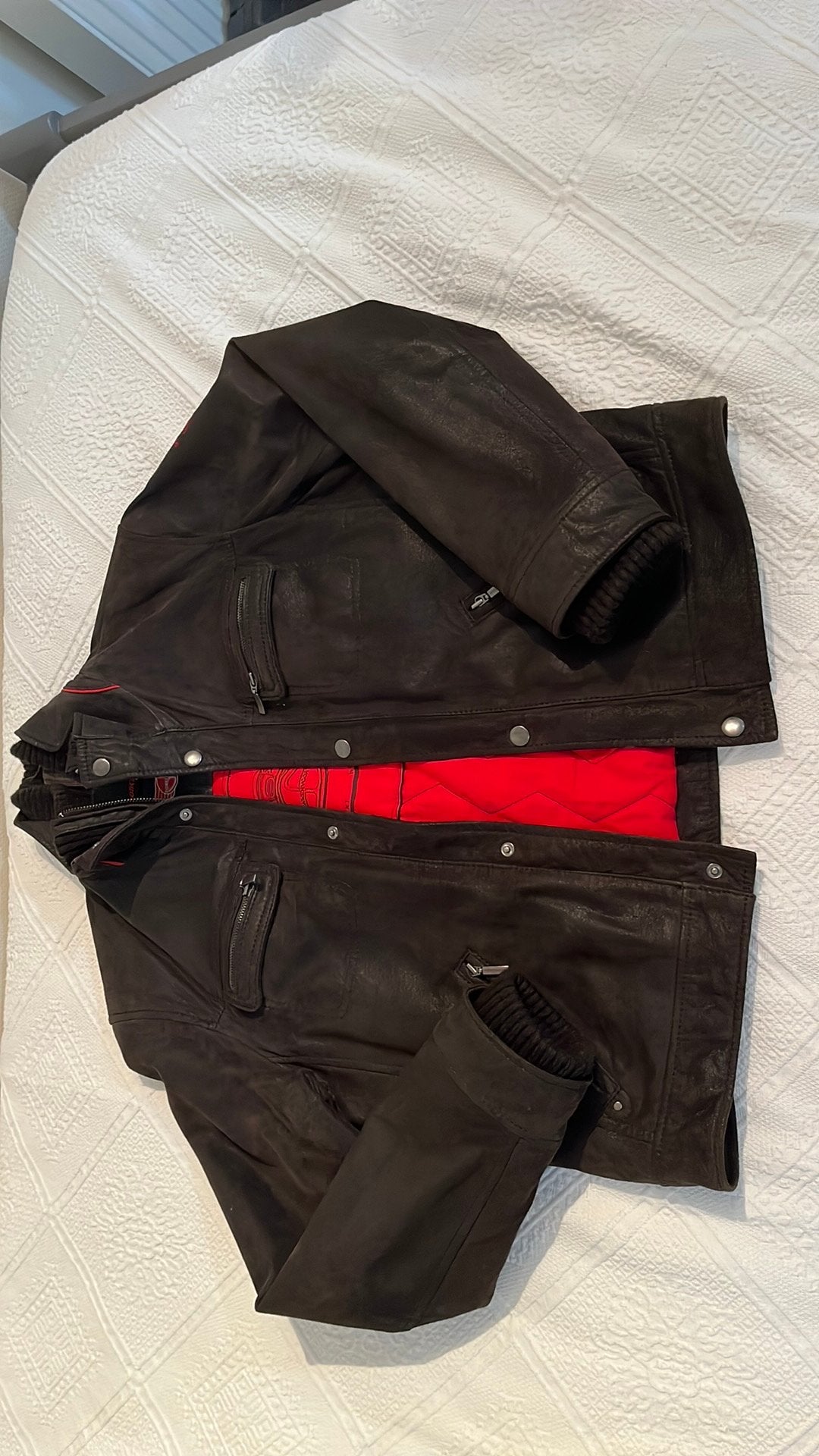Leren jack van Donkervoort, Ophalen, Gedragen, Maat 48/50 (M)