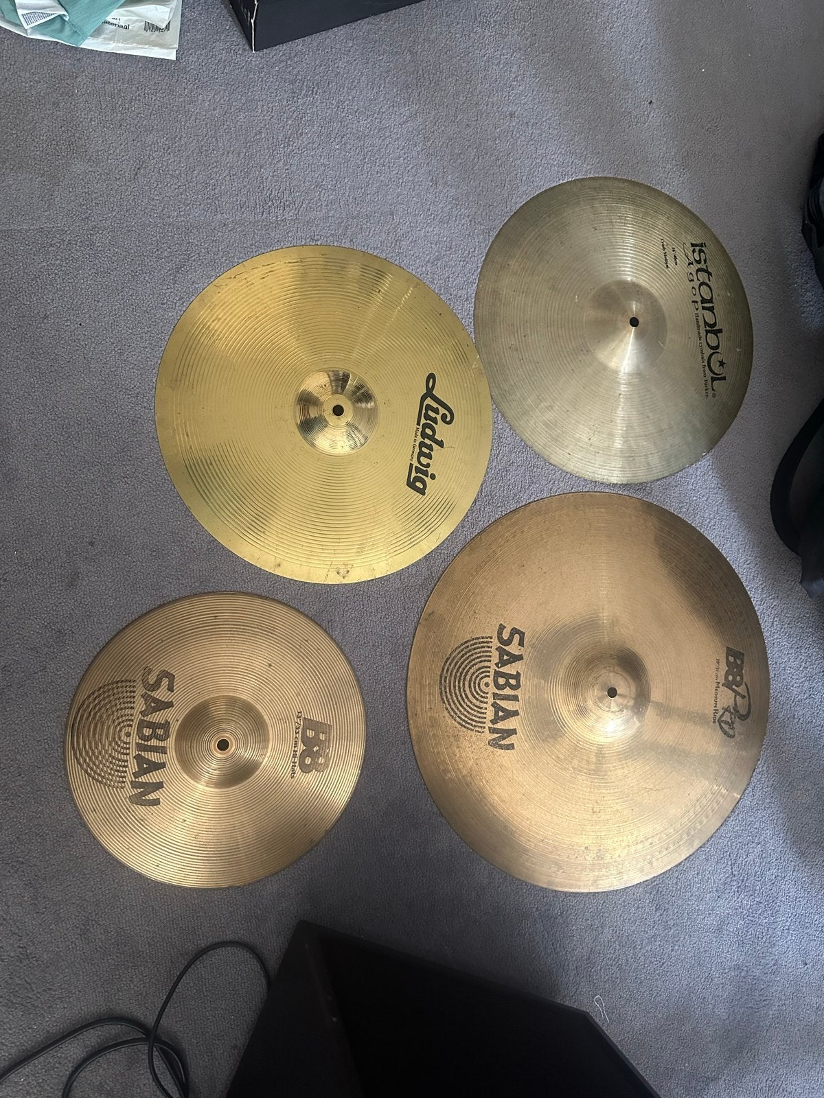 Ludwig drumstel compleet met Sabian en Istanbul bekkens, Ophalen of Verzenden, Gebruikt, Ludwig