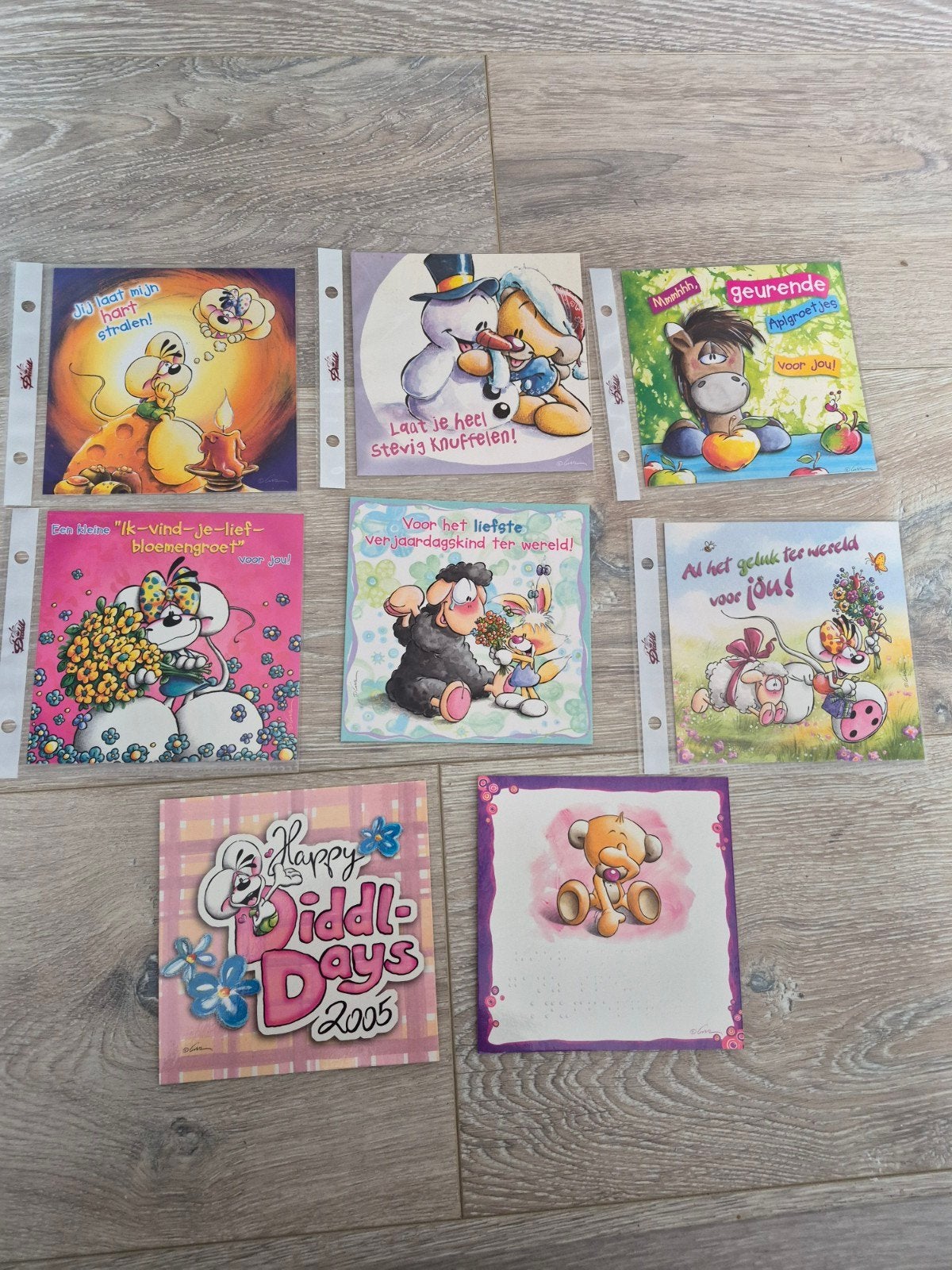 8x nieuwe Diddl kaarten, Verzamelen, Diddl, Ophalen of Verzenden, Verschillende figuren, Nieuw, Papier, Kaart of Schrift