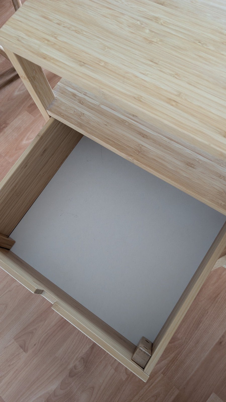 Foto 4 van 2x IKEA NORDKISA Nachtkastje Bamboe 40x40