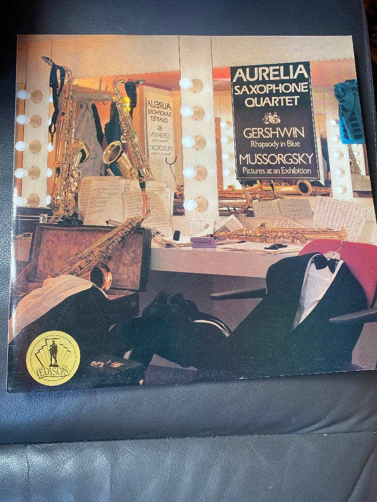 Aurelia Saxophone Quartet - Gershwin / Mussorgsky LP, LP, Ophalen of Verzenden, Zo goed als nieuw, 12 inch