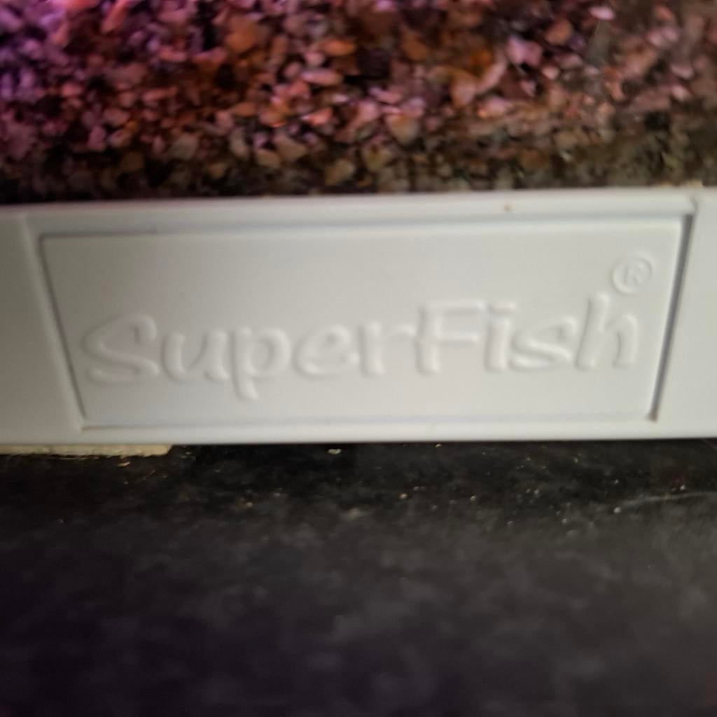 Super Fish 60 liter complet, Dieren en Toebehoren, Vissen | Aquaria en Toebehoren, Ophalen, Inclusief deksel, Superfish, Gevuld zoetwateraquarium