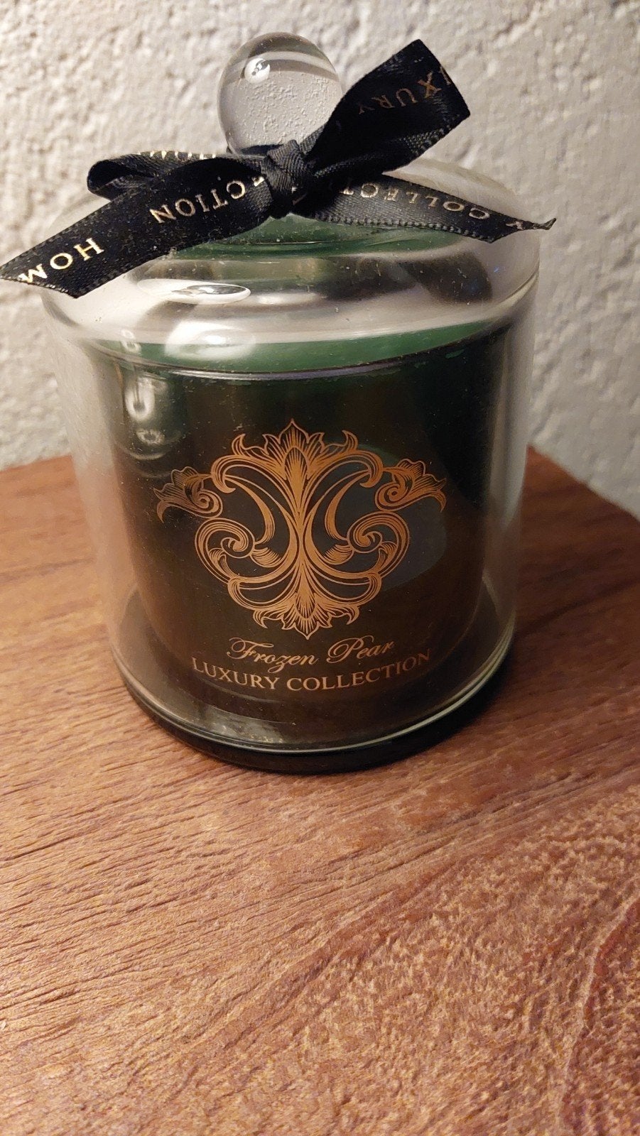 Luxe Groene Waxinelichthouder - Frozen Pear Design, Gebruikt, Overige merken, Waxinelichthouder, Ophalen of Verzenden