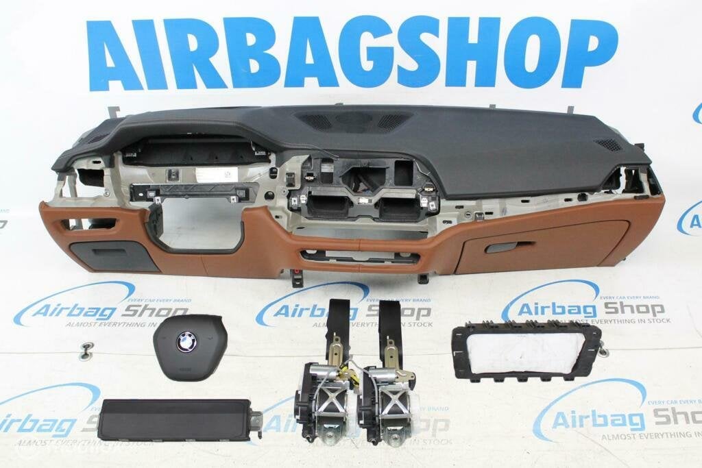 Airbag set Dashboard HUD leder zwart/bruin BMW 3 serie G20, Gebruikt, Ophalen of Verzenden