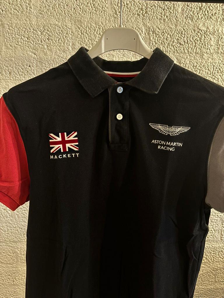 Aston Martin Racing by Hackett Polo Shirt Maat S, Ophalen of Verzenden, Zo goed als nieuw, Maat 46 (S) of kleiner, Zwart
