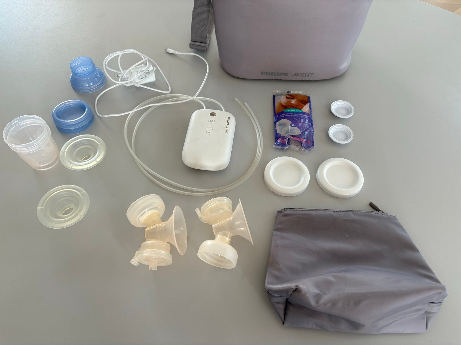 Philips Avent Dubbele Borstkolf met accessoires, Ophalen, Gebruikt