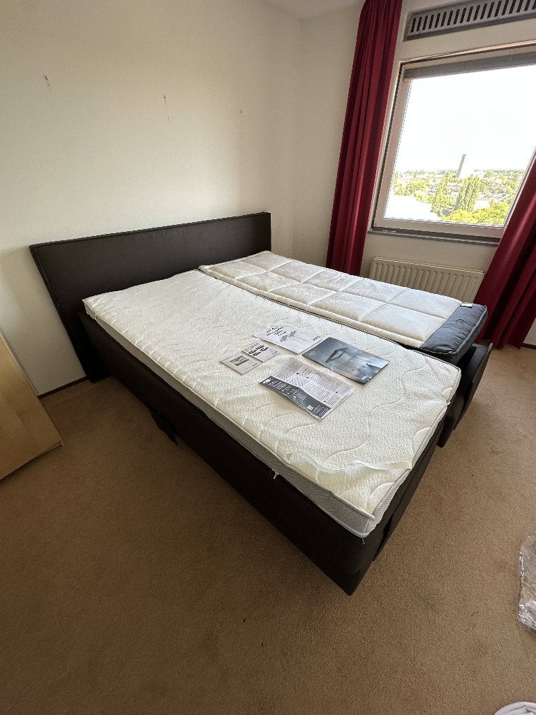 Luxe Auping elektrische boxspring 180x210, Ophalen, 210 cm, Tweepersoons, Zo goed als nieuw