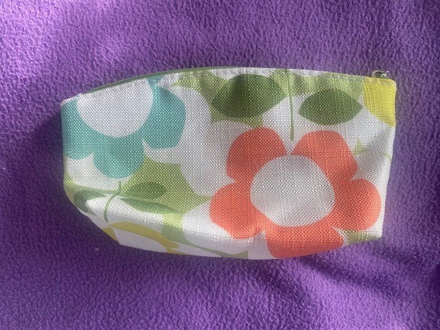 Bloemenprint toilettasje / make-up tasje retro, Ophalen of Verzenden, Overige typen