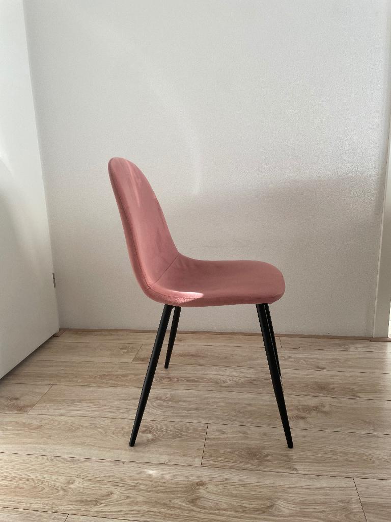 Vier oudroze eetstoelen, Ophalen, Gebruikt, Overige kleuren, Vier