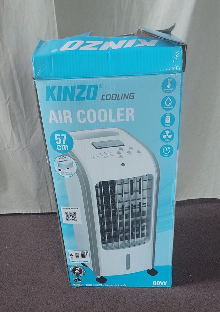Kinzo Cooling Air Cooler 80W, Witgoed en Apparatuur, Airco's, Nieuw, Mobiele airco, Minder dan 60 m³, 3 snelheden of meer, Koelen en Ontvochtigen
