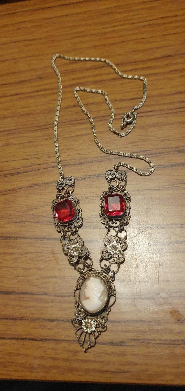 oude halsketting, 29,5 cm, geen zilvermerk te zien, Antiek en Kunst, Ophalen of Verzenden, Dames