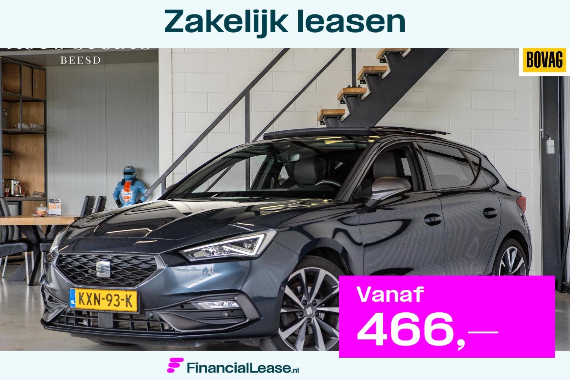 Seat Leon 1.5 TSI FR | Pano | Cam | Sfeer | Stoelverwarming, Dealer onderhouden, 4 cilinders, Leon, Leder en Stof