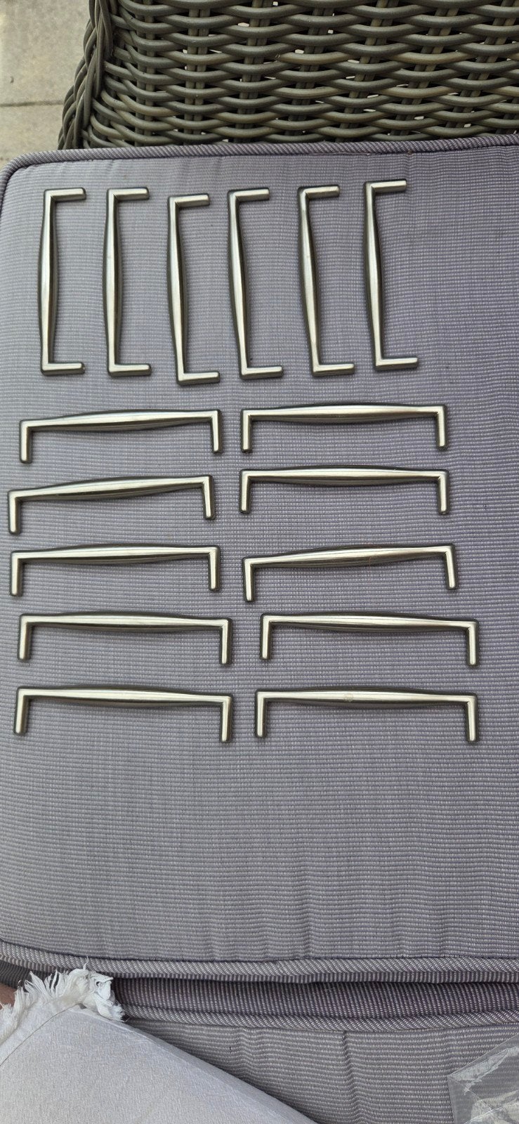 Set van 16 Gebruikte RVS Handgrepen voor Keuken/Kast, 100 tot 250 mm, Gebruikt, Overige typen, Ophalen of Verzenden