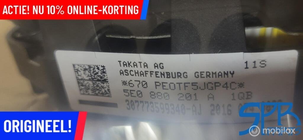 Stuurairbag origineel NIEUW SKODA OCTAVIA 5E 5E0880201A 1QB, Auto-onderdelen, Nieuw, Ophalen of Verzenden, Skoda, Skoda