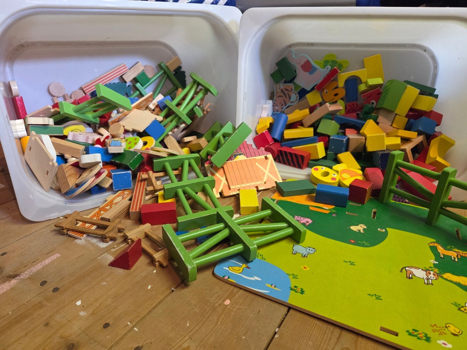 Grote set houten blokken, Kinderen en Baby's, Speelgoed | Houten speelgoed, Ophalen, Gebruikt, Overige typen