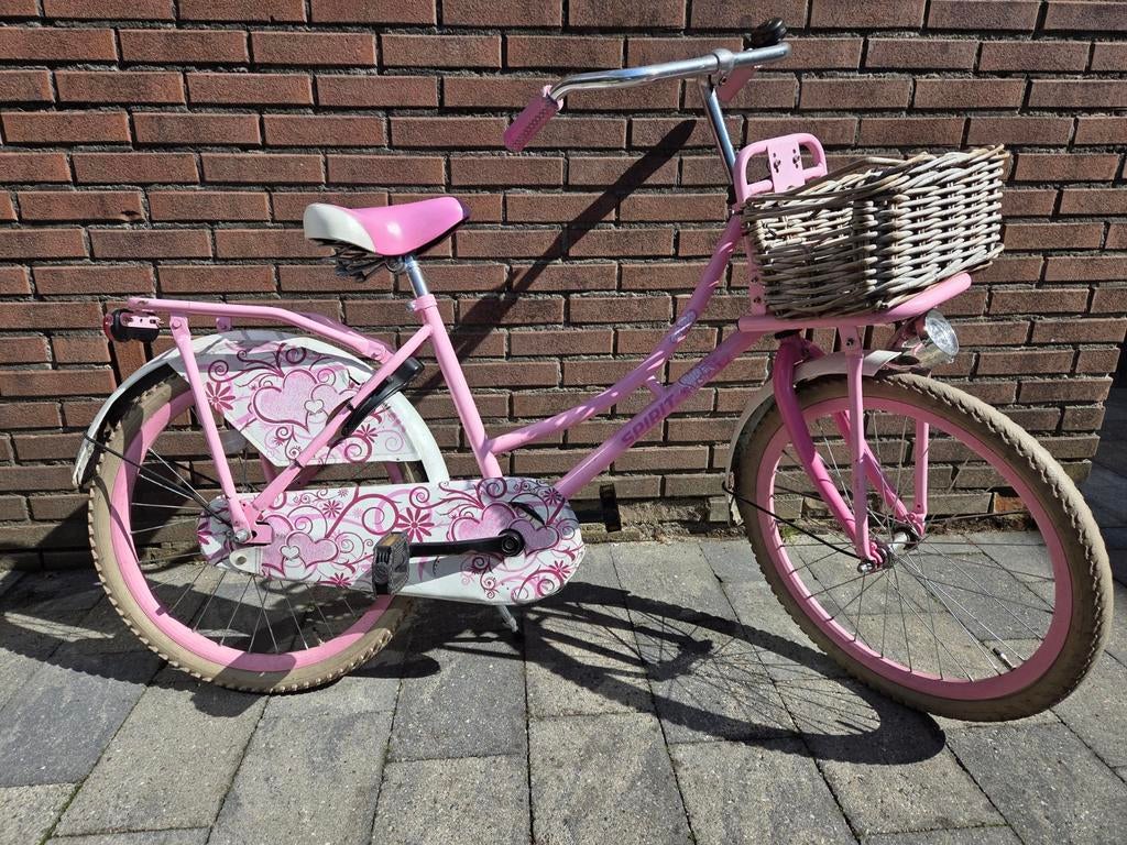 Roze kinderfiets met mandje - Gebruikt, Ophalen, Gebruikt, 20 inch, Spirit
