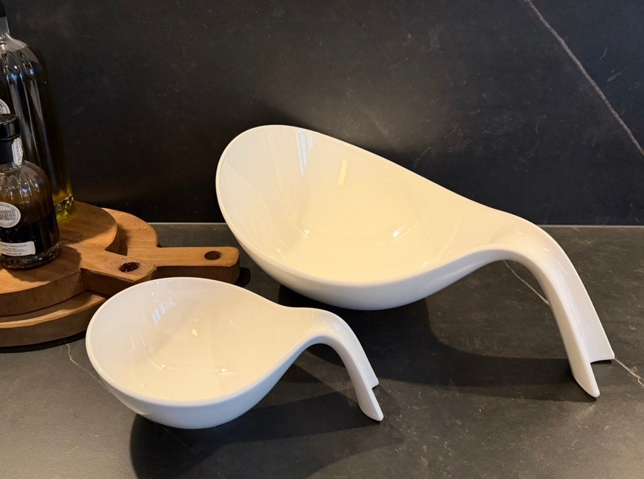 Set van 2 Villeroy & Boch Flow kommen, Ophalen, Porselein of Keramiek, Schaal, Zo goed als nieuw
