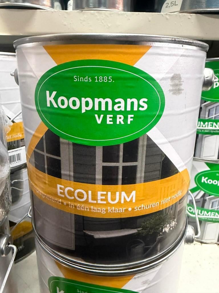 Koopmans Houtcoat - Ecoleum & Monumentenbeits, Zwart, Nieuw, Beits, Ophalen of Verzenden