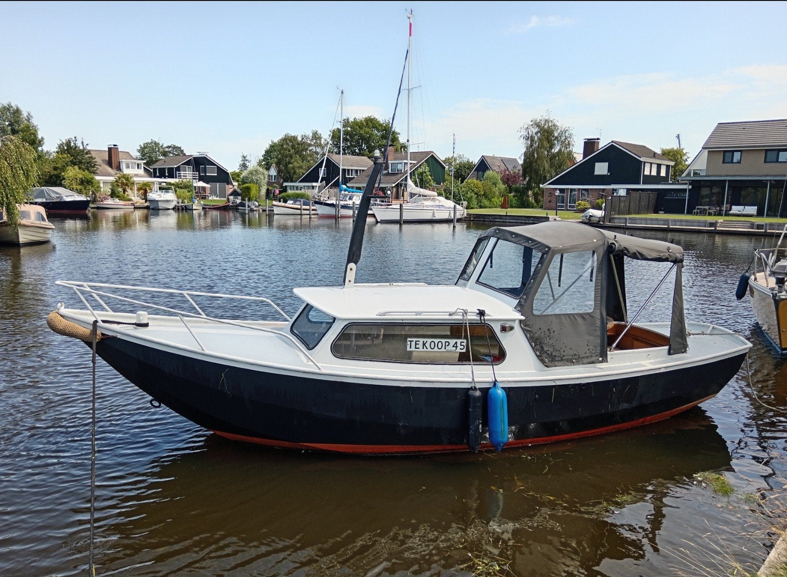 Nette Ijlstervlet 700 kajuitsloep + Vetus diesel, Sloep, Ophalen, Diesel, Kussenset