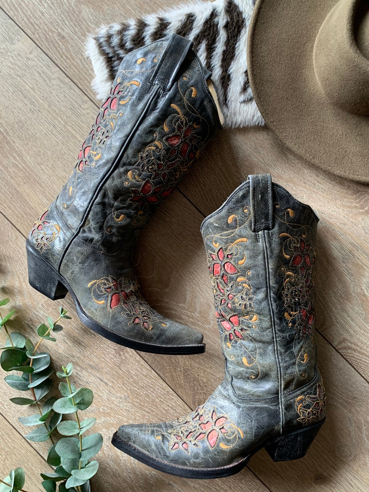 Corral flowerboots 38 western boots bohemian laarzen, Kleding | Dames, Hoge laarzen, -, -, Ophalen of Verzenden