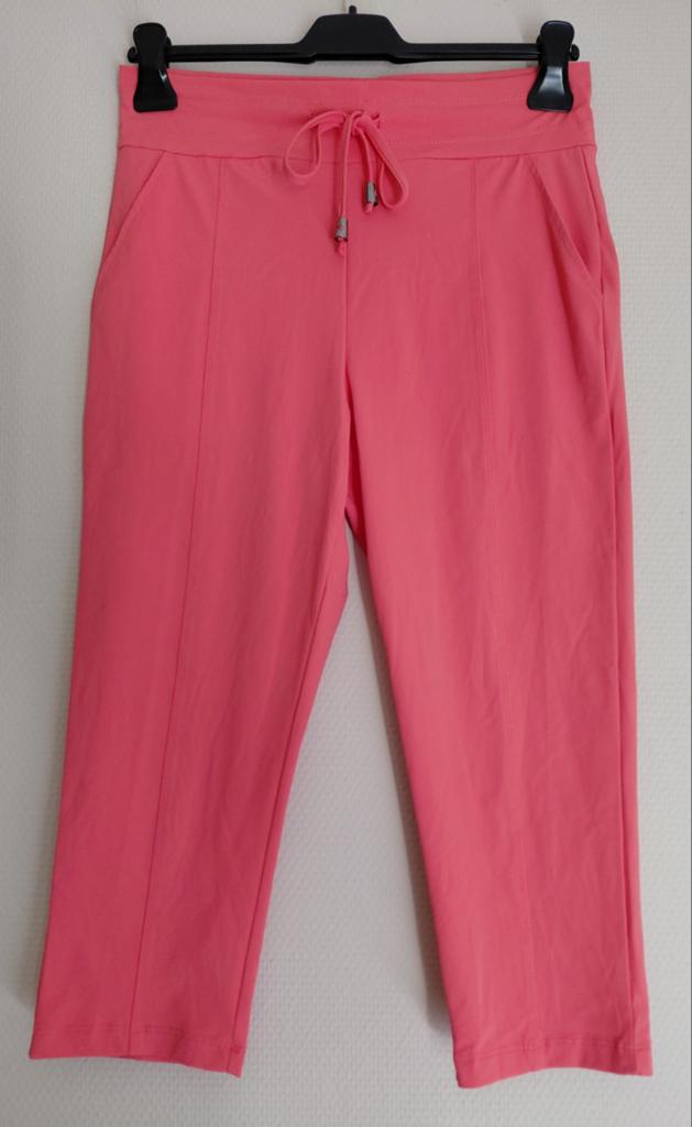 Mi piace travelstof broek capri maat m zalmroze, Mi Piace, Maat 42/44 (L), Ophalen of Verzenden, Zo goed als nieuw