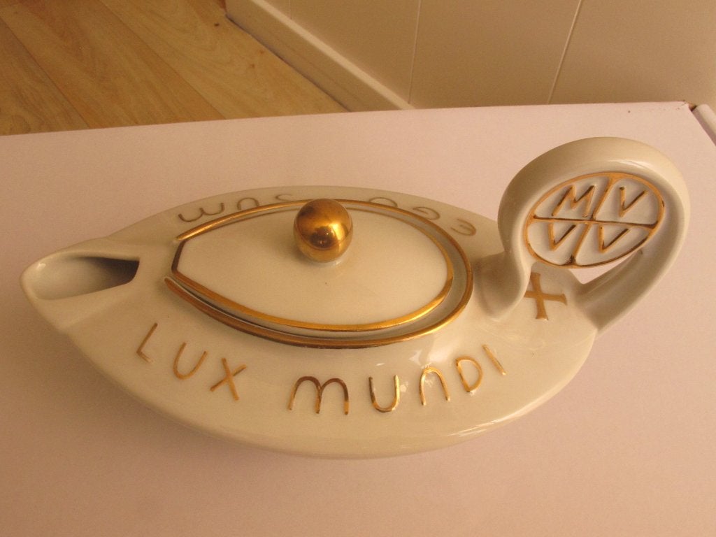 Lux Mundi, Light of the world schenkkan. Bijzonder object., Verzenden, Zo goed als nieuw, Overige typen, Christendom | Katholiek