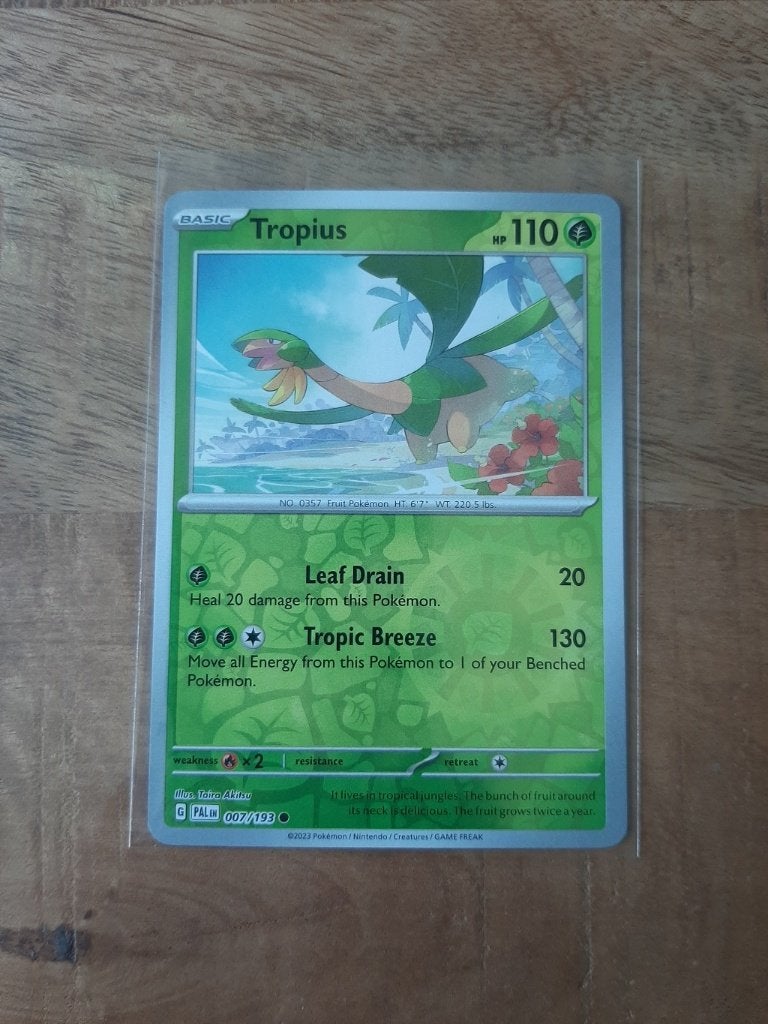 Tropius #7, Reverse Holo, Pokemon Paldea Evolved, Ophalen of Verzenden, Nieuw, Losse kaart