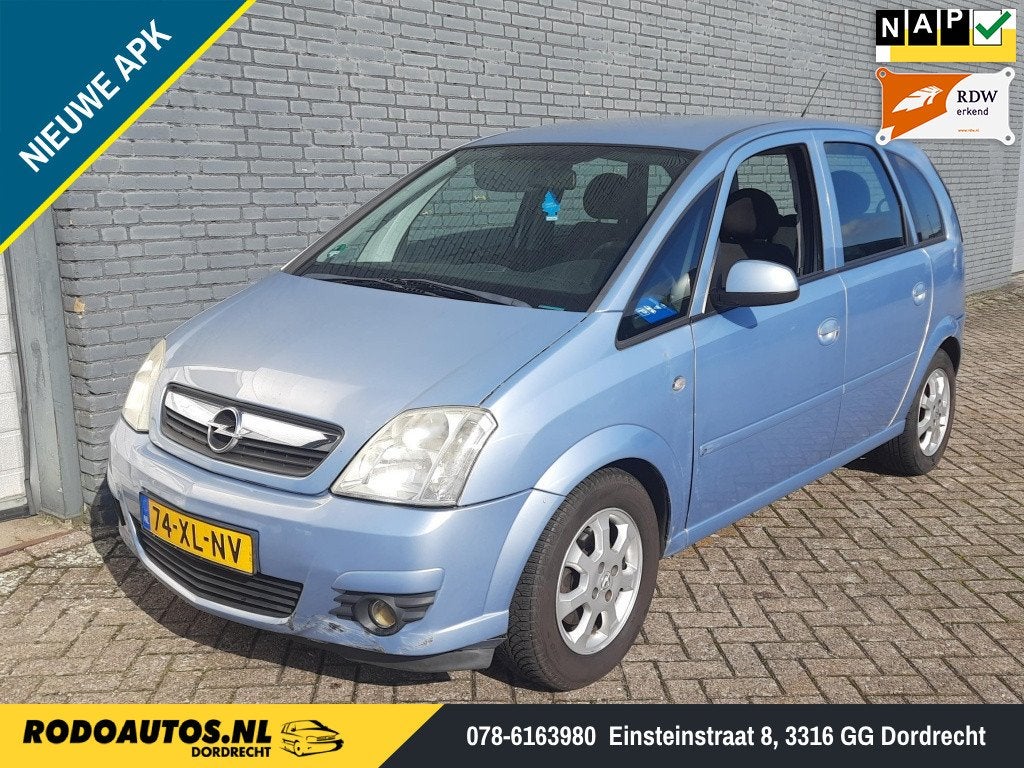 Opel Meriva 1.6-16V Temptation 5Drs Airco Nw APK ✅, 15 km/l, Gebruikt, 4 cilinders, Blauw