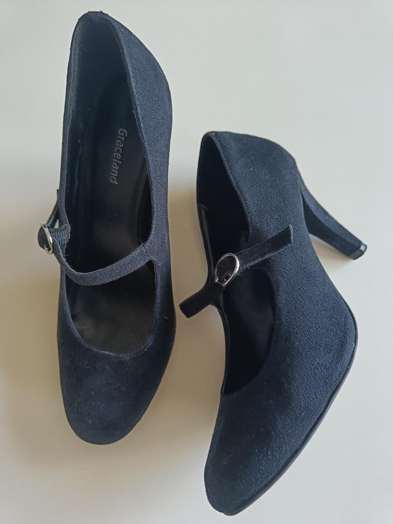 Retro pumps zwart maat 36 | vintage 60's look, Pumps, Verzenden, Zwart, Zo goed als nieuw