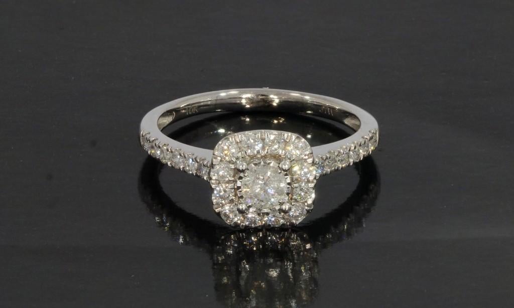 Exclusieve gouden ring 29 diamanten 1ct zeer fraai dames, Voordeelsieraden, Verzenden, Zo goed als nieuw, 17 tot 18