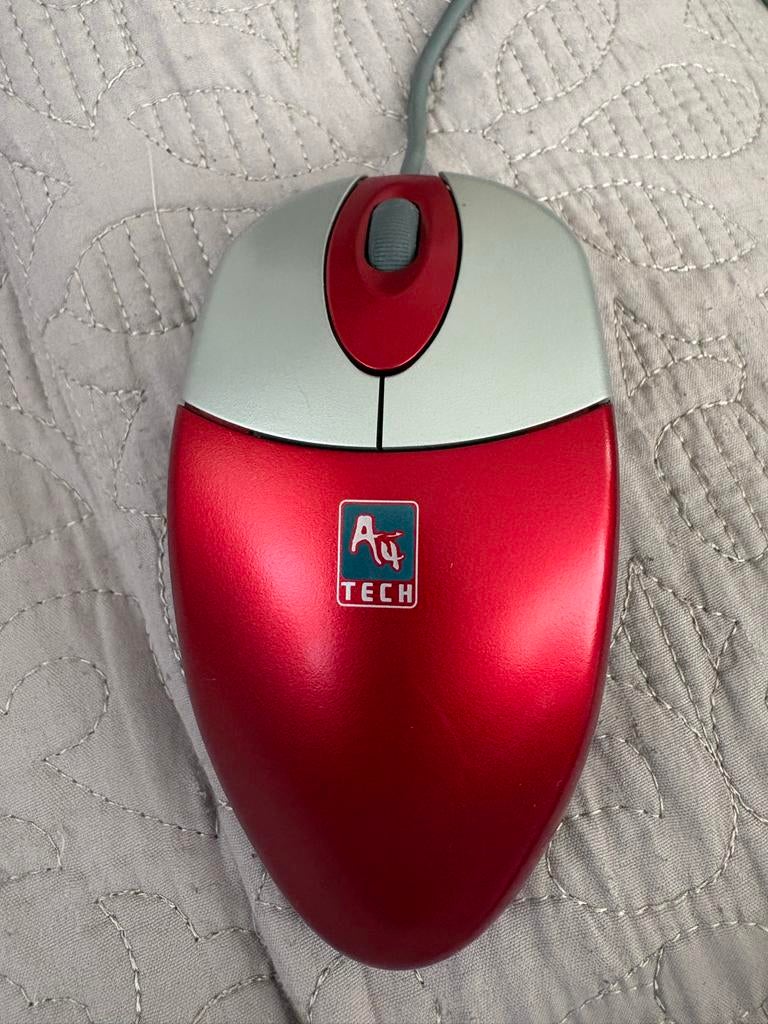 A4Tech 3D Muis Rood/Zilver Bedraad - Model SWOP-23, Computers en Software, Muizen, Rechtshandig, Muis, Ophalen of Verzenden, Zo goed als nieuw