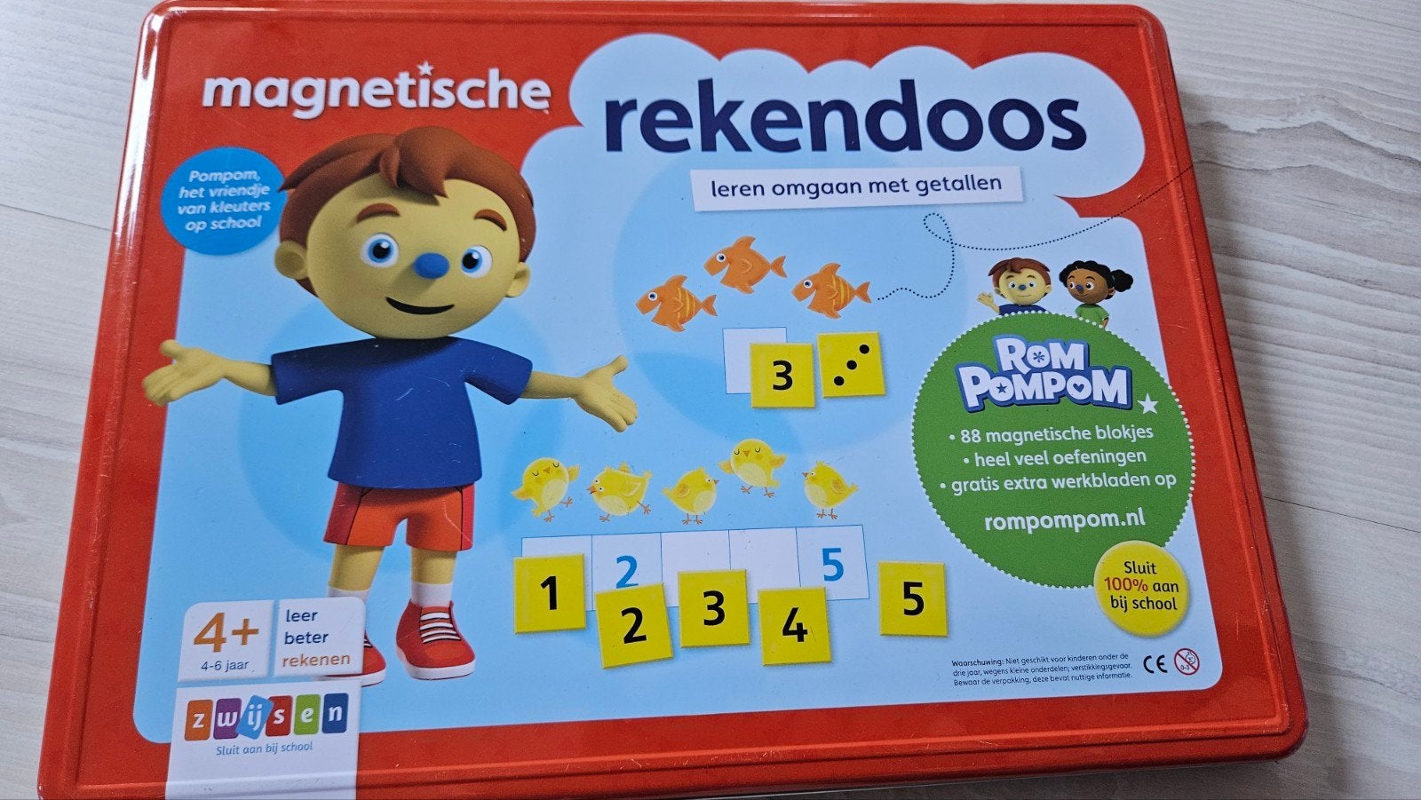 Magnetische Rekendoos Pompom - Leren omgaan met getallen, Kinderen en Baby's, Ophalen of Verzenden, Gebruikt, Rekenen