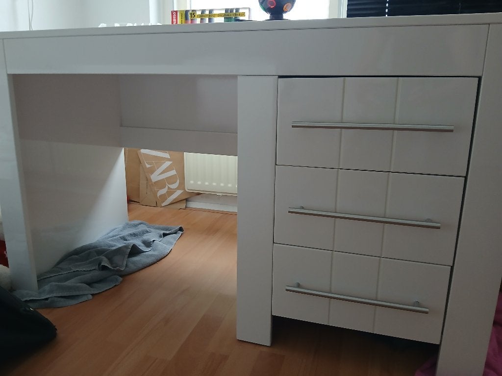 Bureau hoogglans wit Bopita Manhattan / Manhatten, Ophalen, Gebruikt