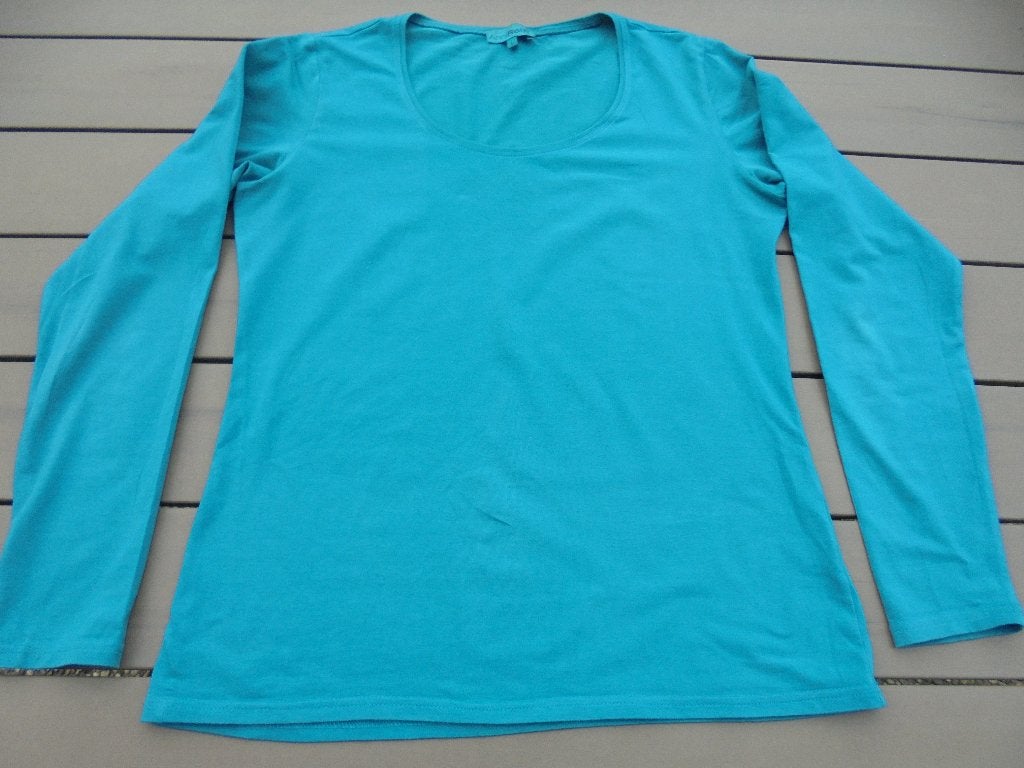 Groen shirt ANNI ROLFI, Maat 42/44 (L), Lange mouw, Gedragen, Groen