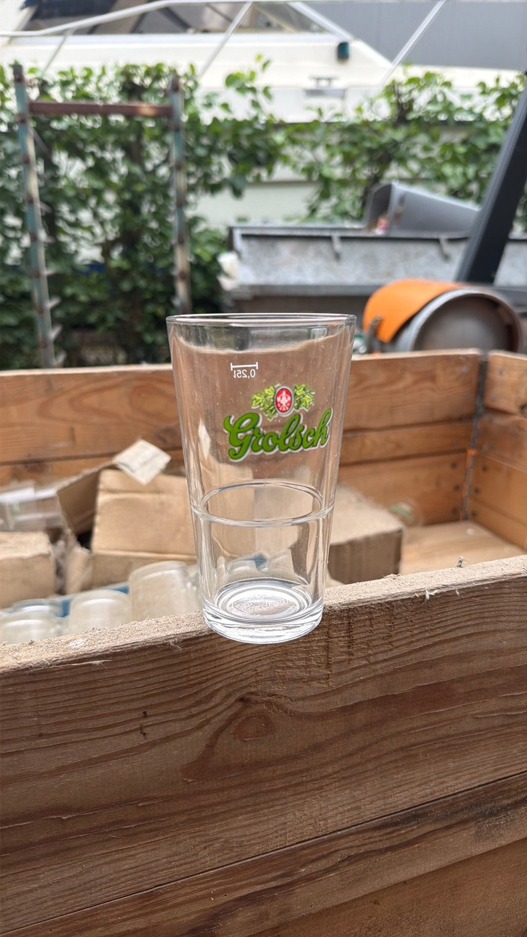 Partij grolsch glazen 0,25 l, Ophalen, Zo goed als nieuw, Grolsch