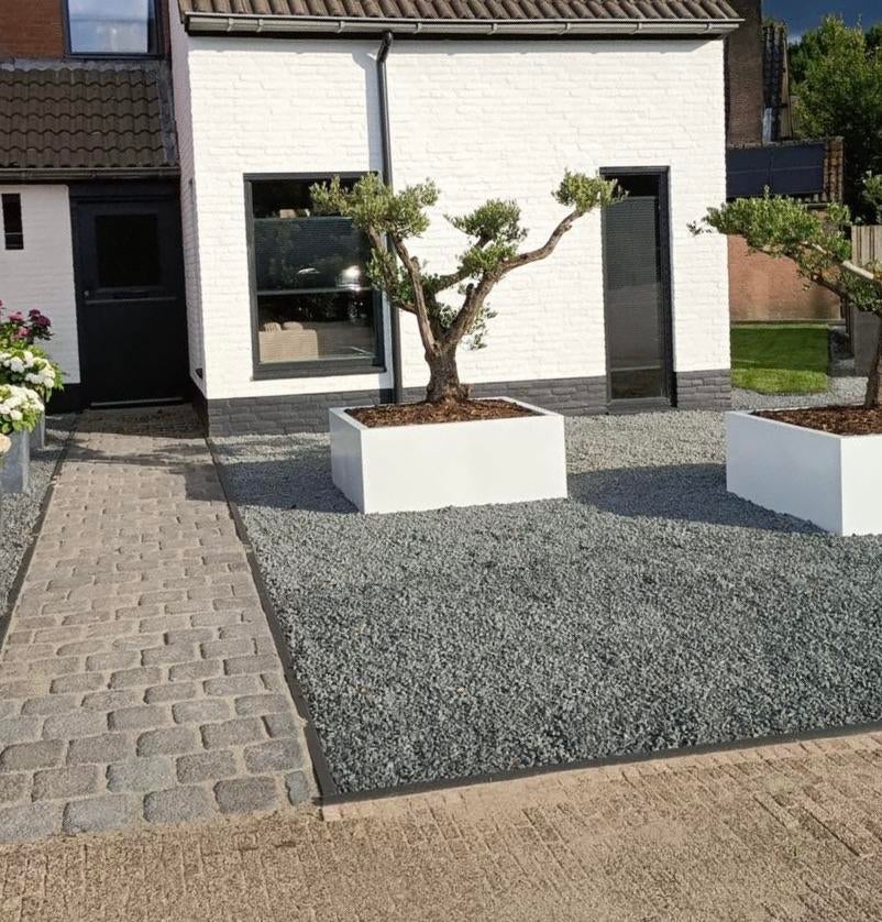 zwarte plantenbakken in elk gewenste maat van metaal (staal), Tuin en Terras, Ophalen of Verzenden, Zo goed als nieuw