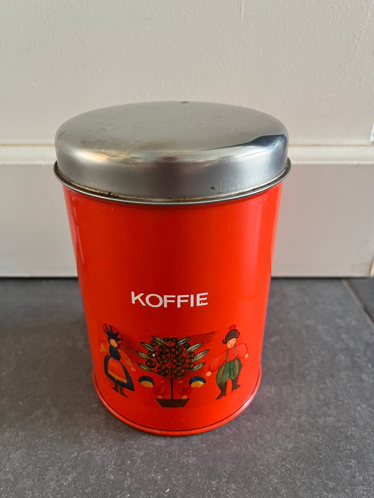 Retro Brabantia koffie blik, Ophalen