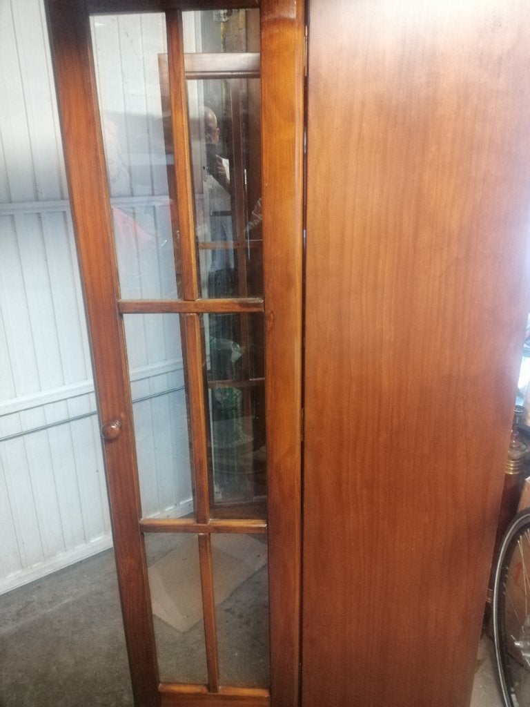 Houten vitrinekast met lades, Antiek en Kunst, Ophalen