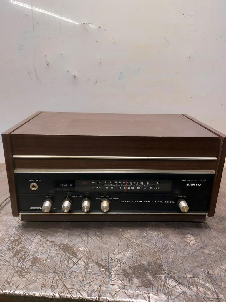 Vintage Sanyo FM/AM Stereo Phonic Sound System Platenspeler, Ophalen, Gebruikt, Platenspeler, Overige merken
