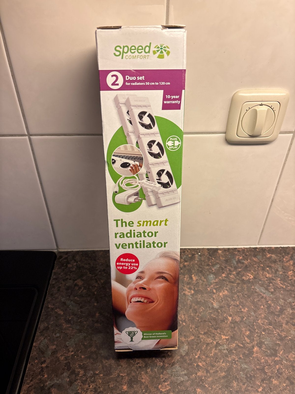 SpeedComfort Duo set slimme radiator ventilator, Ophalen, Minder dan 30 cm, Hoog rendement (Hr), Radiator