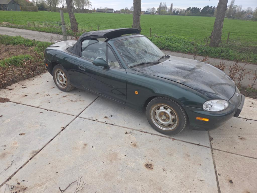 Mazda MX-5 1.8 I 1999 Groen project, Auto's, Mazda, Particulier, MX-5, ABS, Airbags, Bluetooth, Elektrische buitenspiegels, Open dak