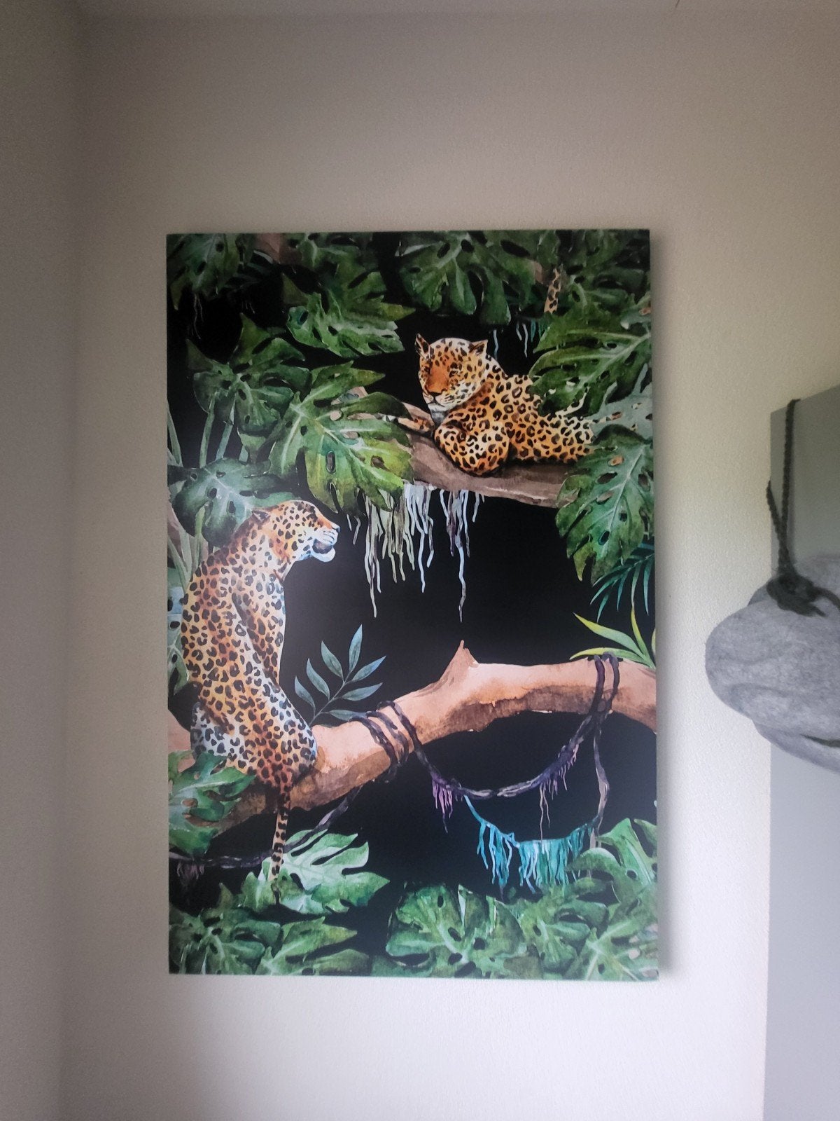 Schilderij met luipaarden in de jungle, Dieren, Print, Overige materialen, Ophalen