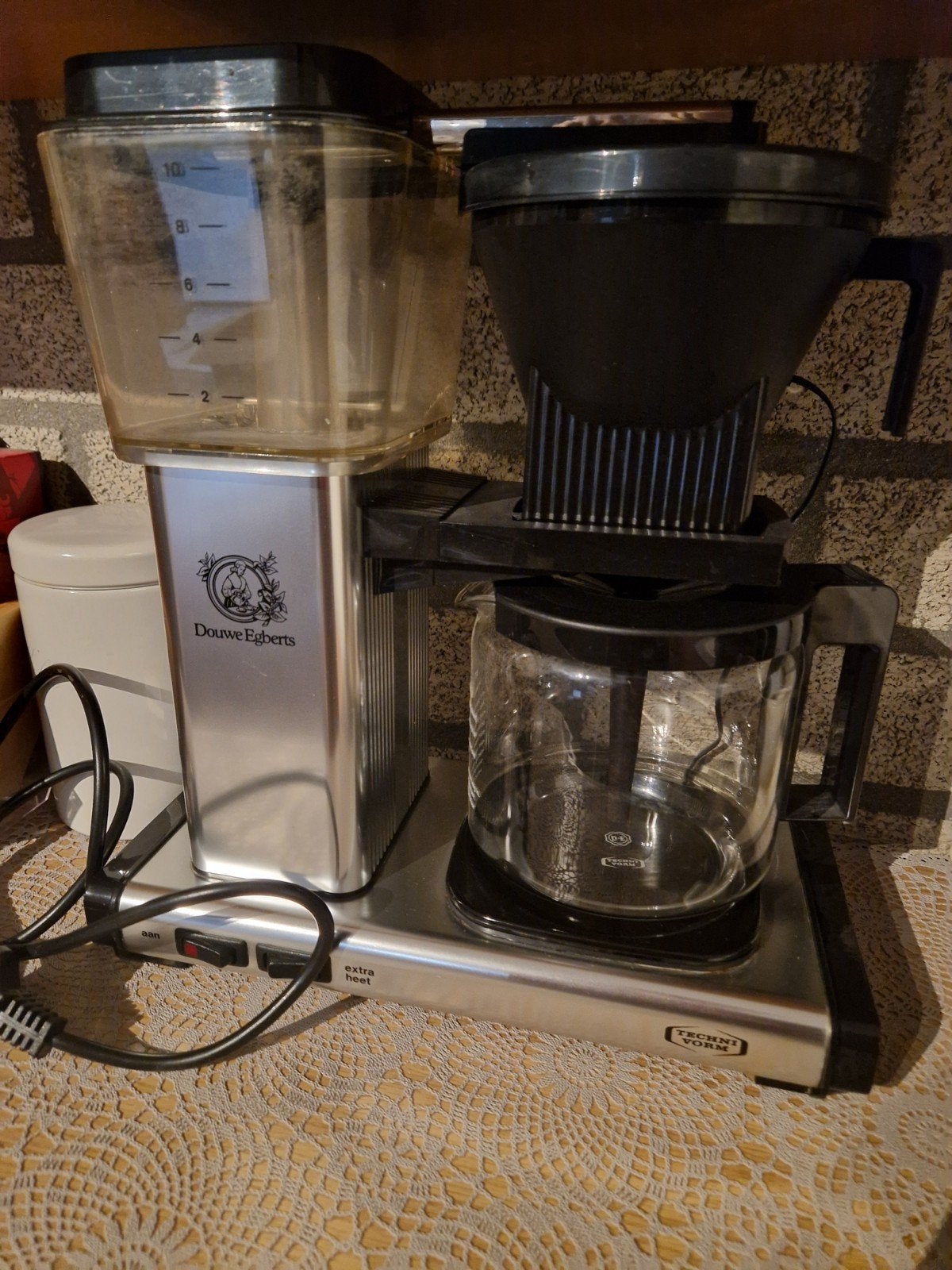 Douwe Egberts Moccamaster Koffiezetapparaat, Ophalen, Afneembaar waterreservoir, Gebruikt, 10 kopjes of meer