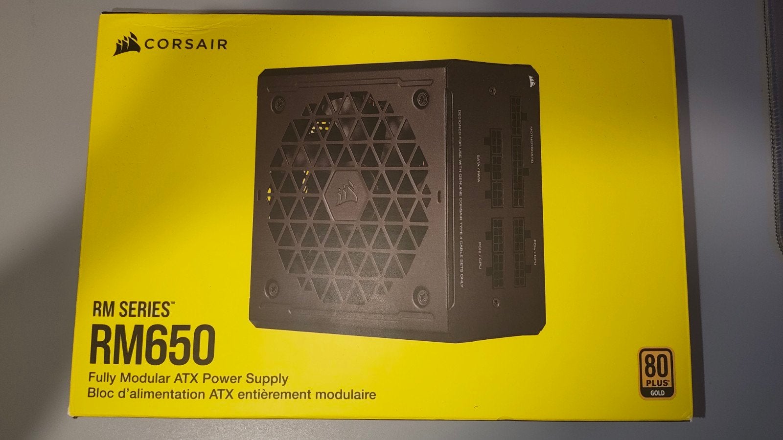 Corsair RM650 Voeding - Volledig Modulair, 80 PLUS Gold, Computers en Software, Interne voedingen, Ophalen of Verzenden, Zo goed als nieuw