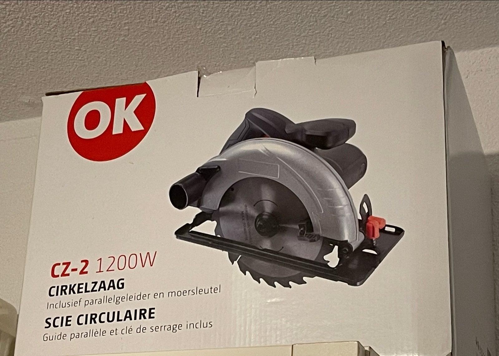 Cirkelzaag OK CZ-2 -  1200W – één keer gebruikt, Ophalen, Cirkelzaag, 70 mm of meer, Nieuw