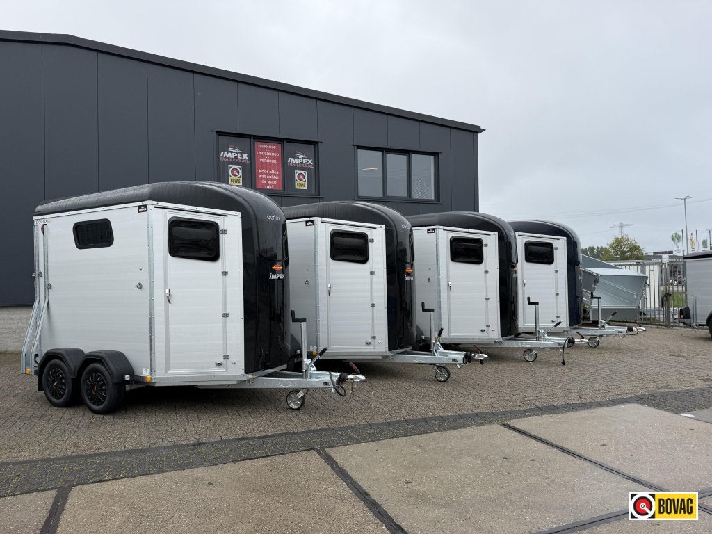 Bij Impex Bockmann 2-prds Portax alu bodem zadelk 4x, Nieuw, Aluminium, 2-paards trailer